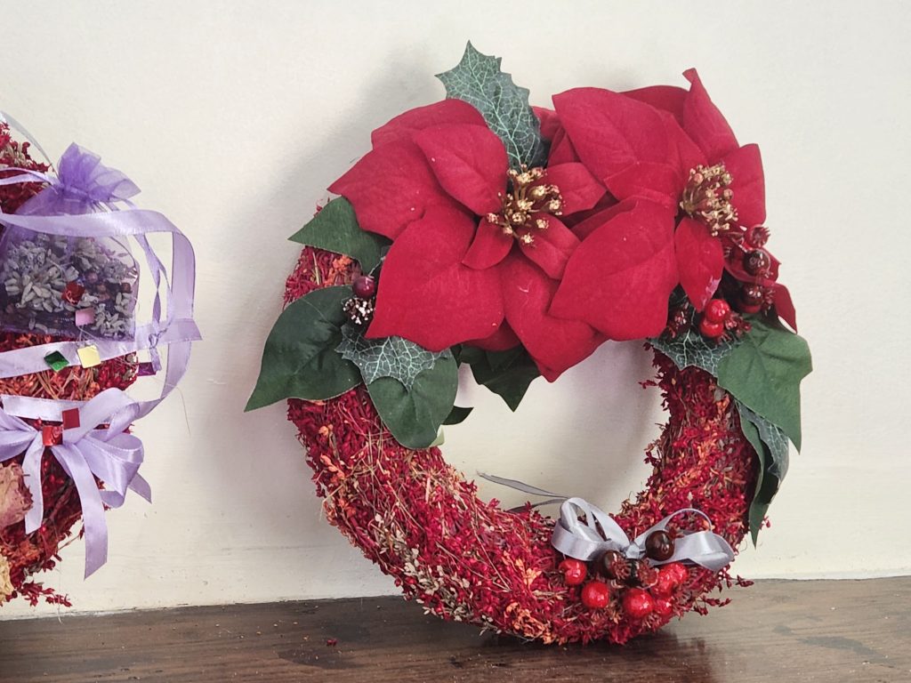 Christmas Wreaths which are also available from the Town Hall Shop