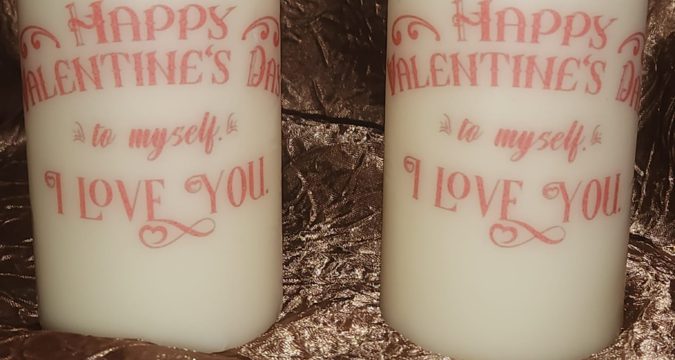 For our singles our valentines day candle is from your self with a special message.